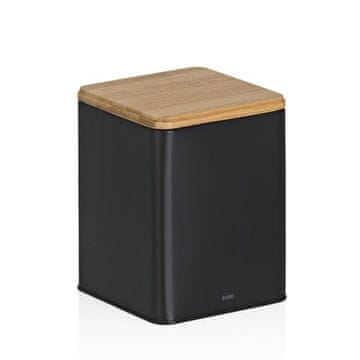 Kela Posuda za hranu KL-17888 storage Kiril metal black 11.5x11.5x14.5cm 1.4l