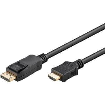 Goobay DisplayPort (M) na HDMI (M) 4K 30Hz 3m pozlaćeni crni kabel
