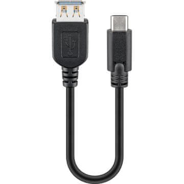 Goobay USB-C (M) na USB A (Ž) (USB 3.0) 0,2 m crni kabel za punjenje i sinkronizaciju