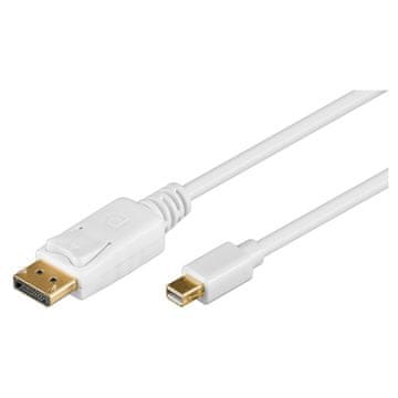 Goobay Mini DisplayPort 1.2 2m pozlaćeni bijeli kabel