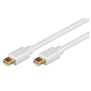 Goobay Mini DisplayPort (M) 1.2 2m pozlaćeni bijeli kabel