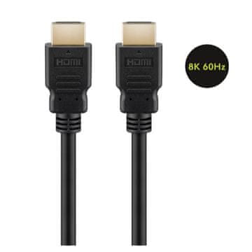 Goobay Ultra High Speed HDMI (M/M) 2.1 8K 60Hz 0,5m s Ethernetom pozlaćeni crni kabel