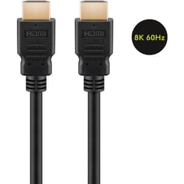 Goobay Ultra High Speed HDMI (M/M) 2.1 8K 60Hz 3m s podrškom za Ethernet pozlaćeni crni kabel