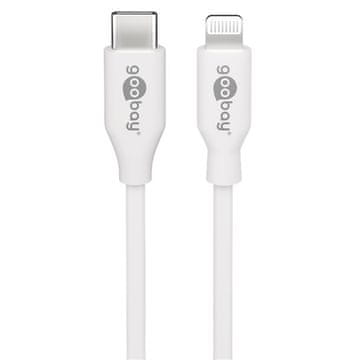 Goobay USB-C na Apple (Lightning) 1 m, bijeli kabel za napajanje i sinhronizaciju, MFi
