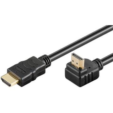 Goobay High Speed HDMI (M/M) 2.0 4K 60Hz 1,5m kutni 90° s Ethernetom pozlaćeni crni kabel