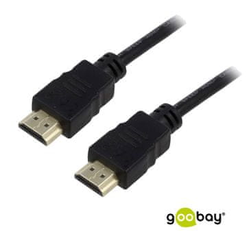 Goobay High Speed HDMI (M/M) 2.0 4K 60Hz 1,5m s podrškom za Ethernet pozlaćeni crni kabel