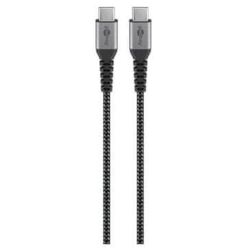 Goobay USB-C na USB-C 1m 60W crni kabel za punjenje i sinkronizaciju
