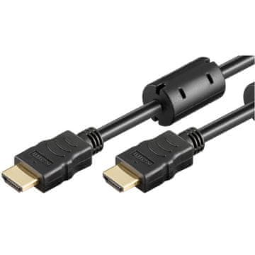 Goobay High Speed HDMI (M/M) 2.0 4K 60Hz 1,5m ferit s funkcijom Ethernet pozlaćeni crni kabel