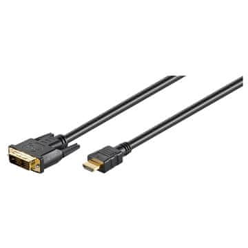 Goobay DVI-D (M) (18+1) na HDMI (M) 2m pozlaćeni crni kabel