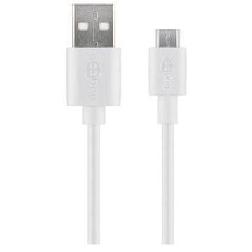 Goobay USB-A 2.0 na microUSB (Type B) 2m bijeli kabel za prijenos podataka i punjenje