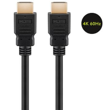 Goobay High Speed HDMI (M/M) 2.0 4K 60Hz 15m s mrežom pozlaćeni crni kabel