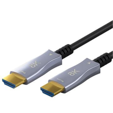 Goobay Optical Hybrid Ultra High Speed HDMI (M/M) 2.1 8K 60Hz 30m s Ethernetom AOC pozlaćeni crni optički hibridni kabel