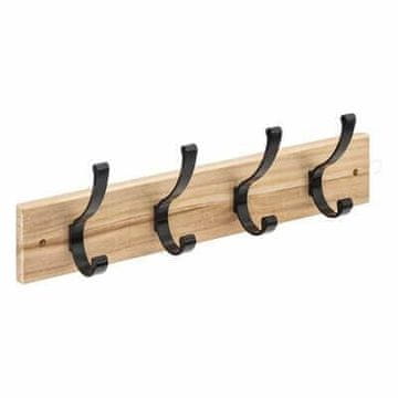 5Five® Zidna vješalica s 4 kuke, METAL | DRVENA