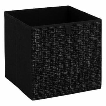 5Five® POSUDA ZA SKLADIŠTENJE Tweed 31x31 cm crna