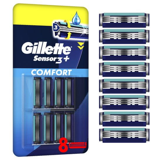 Gillette Sensor3+ Comfort brijač za muškarce, 8/1