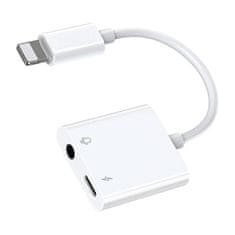 Joyroom Adapter audio Lightning / 3.5 mm Joyroom S - Y105 (bijeli) - istovremeno punjenje i slušanje muzike