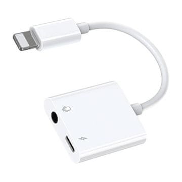 Joyroom Adapter audio Lightning / 3.5 mm Joyroom S - Y105 (bijeli) - istovremeno punjenje i slušanje muzike