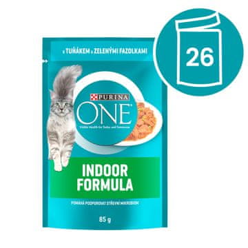 Purina ONE INDOOR tuna u soku 26×85 g