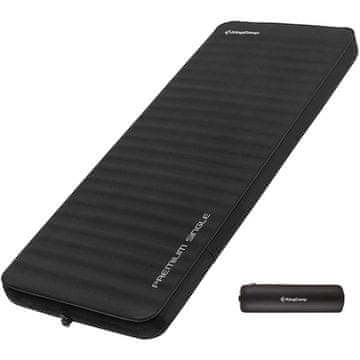 KingCamp Premium samonapuhavajuća pjenasta podloga za spavanje za jednu osobu 198 x 76 x 7,5 cm, crna, KM2001