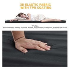 KingCamp Premium samonapuhavajuća pjenasta podloga za spavanje za jednu osobu 198 x 76 x 7,5 cm, crna, KM2001