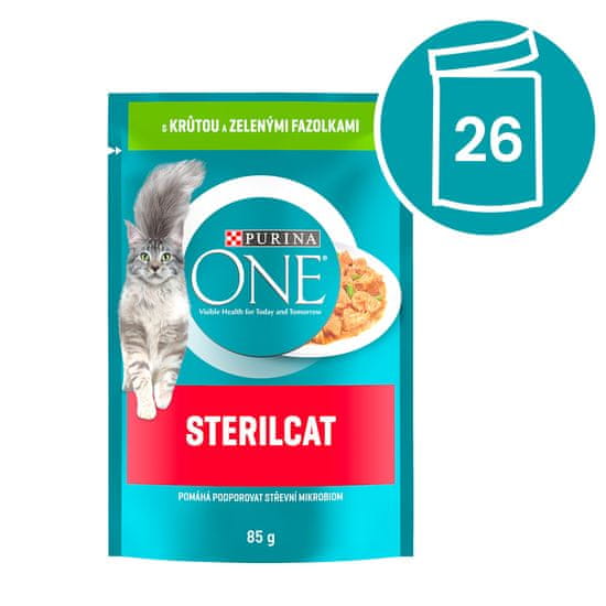 Purina ONE STERILCAT puretina u soku 26×85 g