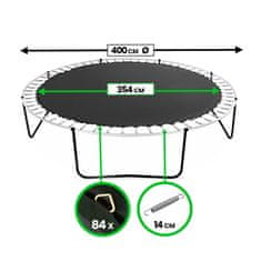 Aga Odbojna površina za trampolin 400 cm (84 oka)