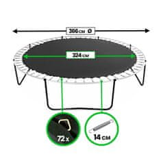 Aga Odbojna površina za trampolin 366 cm (72 oka)