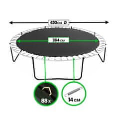 Aga Odbojna površina za trampolin 430 cm (88 oka)