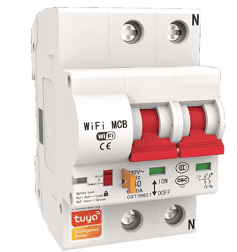 MXM WiFi osigurač 40A – Tuya, 2-polni, s zaštitom od kratkog spoja
