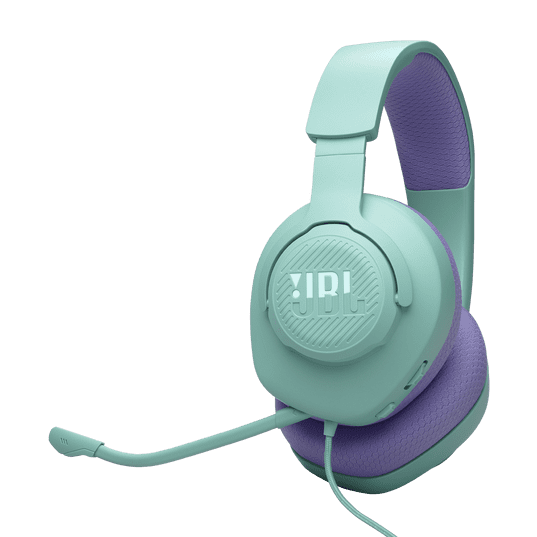 JBL Quantum 100M2 slušalice, žičane, plavo/zelene (JBLQTUM100M2CYN)