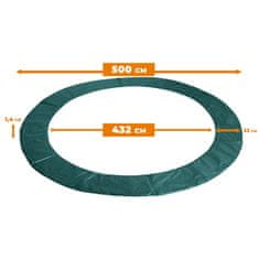 Aga Pokrivač za opruge na trampolinu EXCLUSIVE 500 cm Tamnozeleni