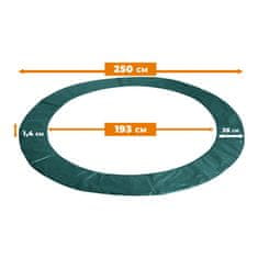 Aga Pokrivač za opruge na trampolinu 250 cm Tamnozeleni