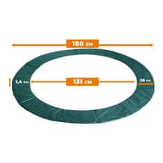 Aga Pokrivač za opruge za trampolin 180 cm Tamnozeleni