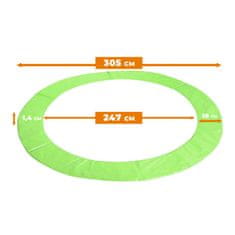 Aga Pokrivač za opruge na trampolinu SPORT EXCLUSIVE 305 cm Svijetlo zelena