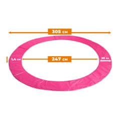 Aga Pokrivač za opruge za trampolin 305 cm Ružičasti