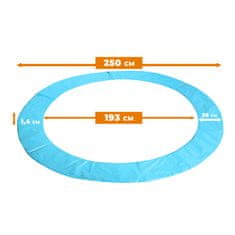 Aga Pokrivač za opruge na trampolinu SPORT EXCLUSIVE 250 cm Svijetloplavi