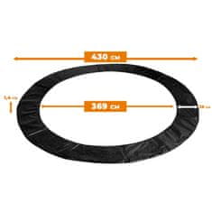 Aga Pokrivač za opruge na trampolinu EXCLUSIVE 430 cm Crni
