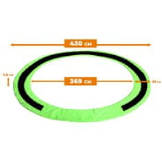 Aga Pokrivač za opruge za trampolin EXCLUSIVE 430 cm Svijetlo zelena/Crna