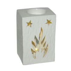 Denis LED keramički svijećnjak 13x8,5x7 cm