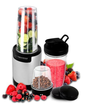 Esperanza Smoothie proizvođač Esperanza 9 u 1, 1x 0,8L-1x0,5L, 1x0,35L, brusilica za kavu, 900W, 6-Reed, crno