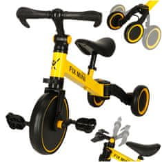 Ikonka Aga Trike Fix Mini trkaća tricikla 3u1 s pedalama žuta