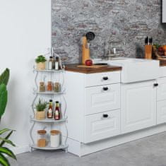 HOME & MARKER® Kutna polica 40×103 cm, moderni željezni dizajn, jednostavna montaža – idealna za dnevni boravak, kupaonicu i balkon | SHELVIA, bijela