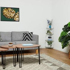 HOME & MARKER® Kutna polica 40×103 cm, moderni željezni dizajn, jednostavna montaža – idealna za dnevni boravak, kupaonicu i balkon | SHELVIA, bijela