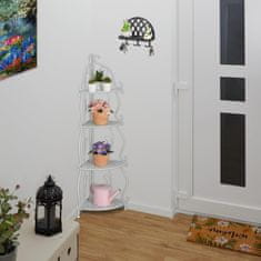 HOME & MARKER® Kutna polica 40×103 cm, moderni željezni dizajn, jednostavna montaža – idealna za dnevni boravak, kupaonicu i balkon | SHELVIA, bijela