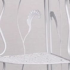 HOME & MARKER® Kutna polica 40×103 cm, moderni željezni dizajn, jednostavna montaža – idealna za dnevni boravak, kupaonicu i balkon | SHELVIA, bijela