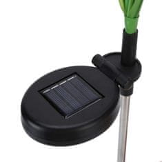 HOME & MARKER® Solarna vrtna svjetla u obliku cvijeća – IP44, automatsko paljenje, 60 cm | BLOSSUN, crvena