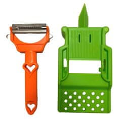 HOME & MARKER® Višenamjenski komplet kuhinjskih pripomočaka, 3-u-1 guljač i sjeckalica za povrće | PEELANI
