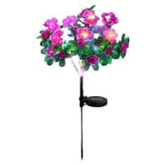 HOME & MARKER® Solarna vrtna svjetla u obliku cvijeća – IP65, 8–12 h rada, automatsko paljenje, 65 cm | ROSILUME, ljubičasta