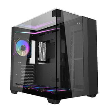 darkFlash Kućište za računalo Darkflash TH285 (crno) + 4 ventilatora