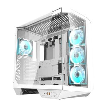 darkFlash Kućište za računalo Darkflash DY470 (bijelo) + 4 ventilatora